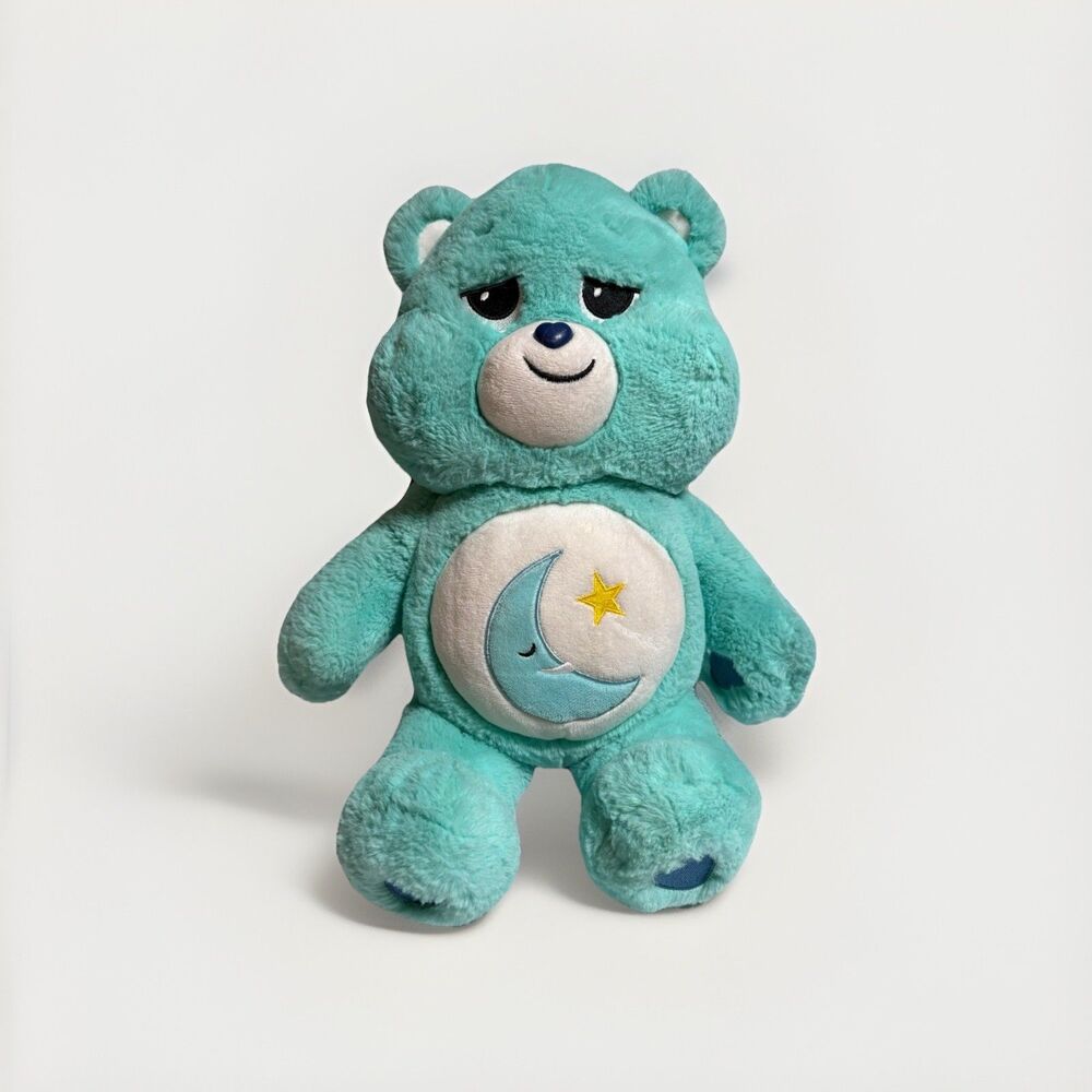 Care Bears Basic Fun 2021 Blue Bedtime Bear Moon Plush Stuffed Toy Magic 14” JZ2